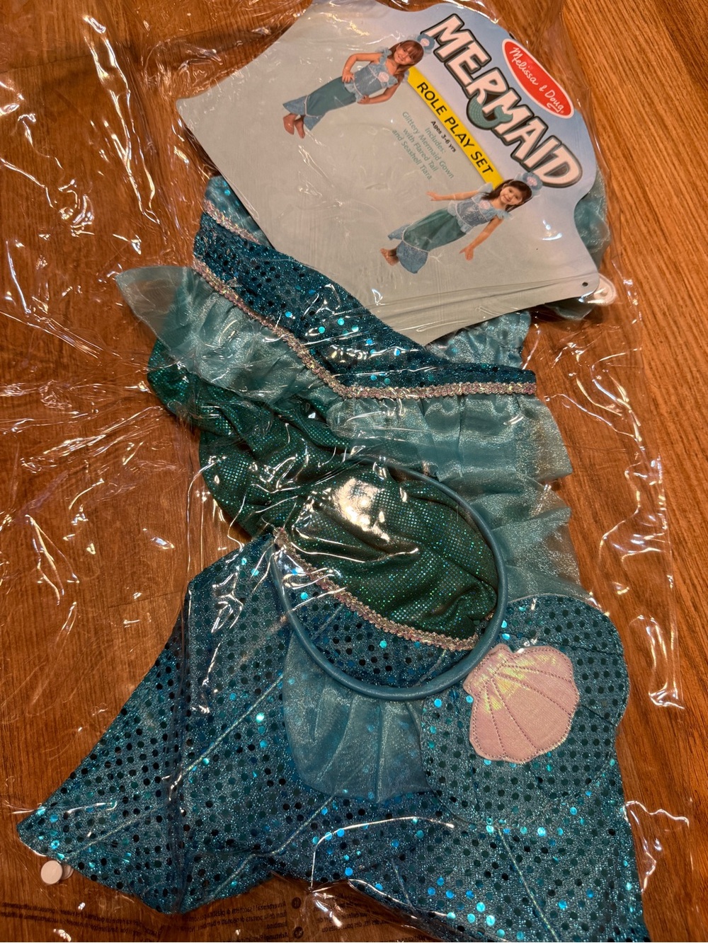 Melissa & Doug girls Mermaid Role Play Set Costume Dress Up